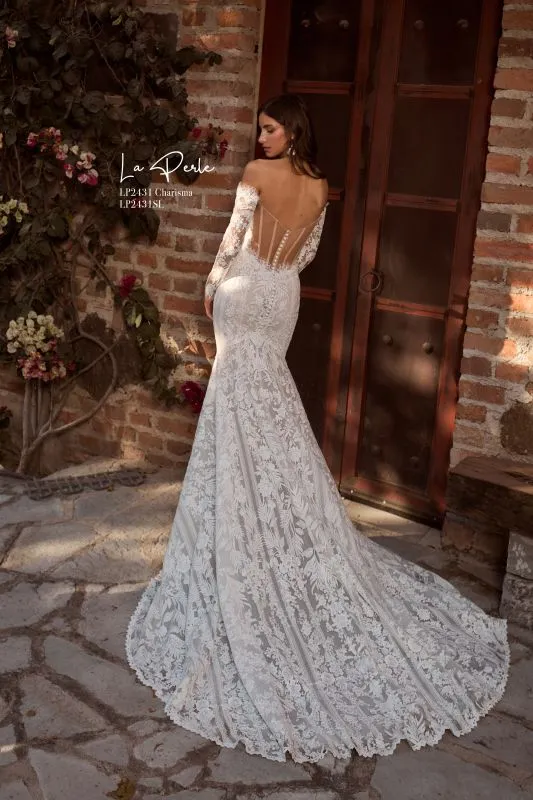Size 14 La Perle LP2431 Charisma Ivory/Light Nude Gown