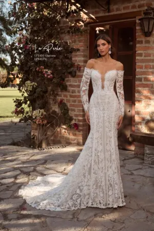 Size 14 La Perle LP2431 Charisma Ivory/Light Nude Gown