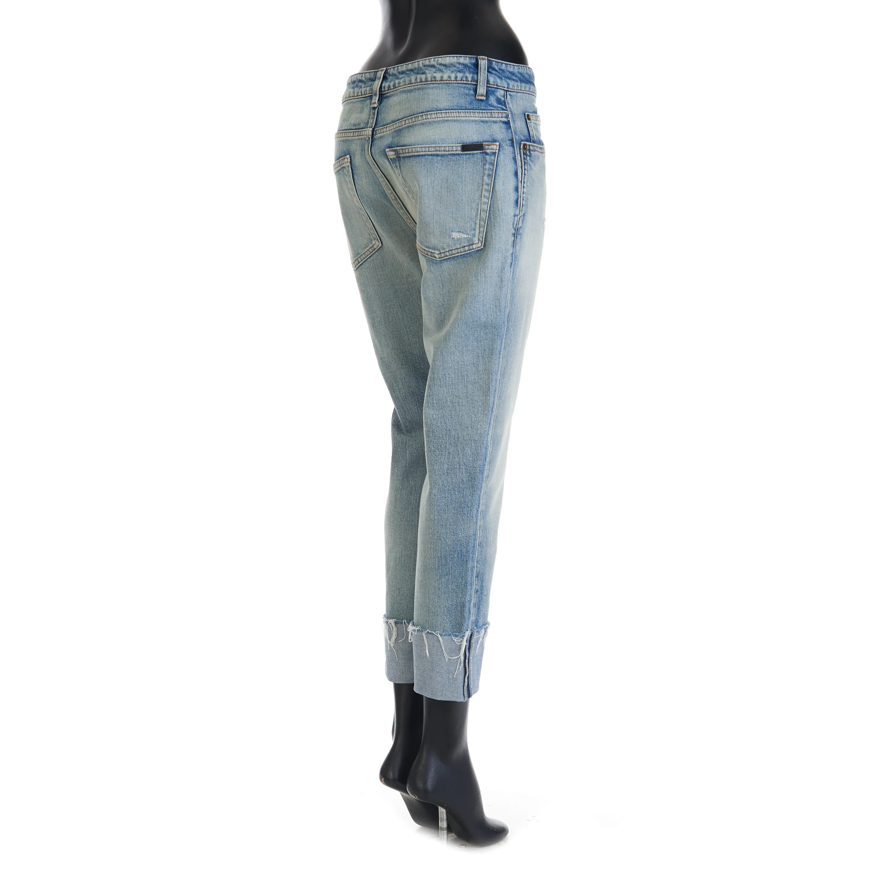 Skinny Mid-Waist Jeans In Santa Monica Blue Denim