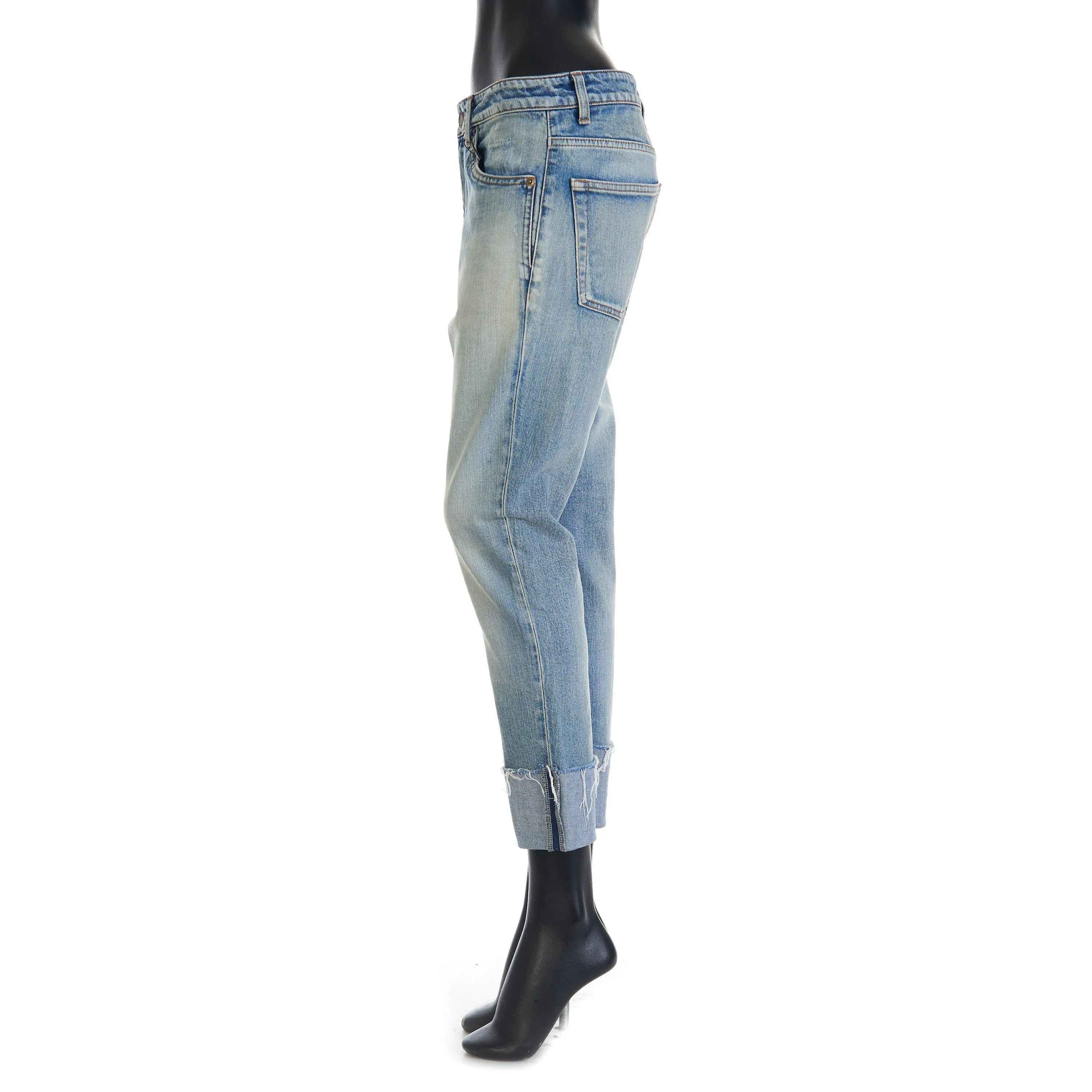 Skinny Mid-Waist Jeans In Santa Monica Blue Denim