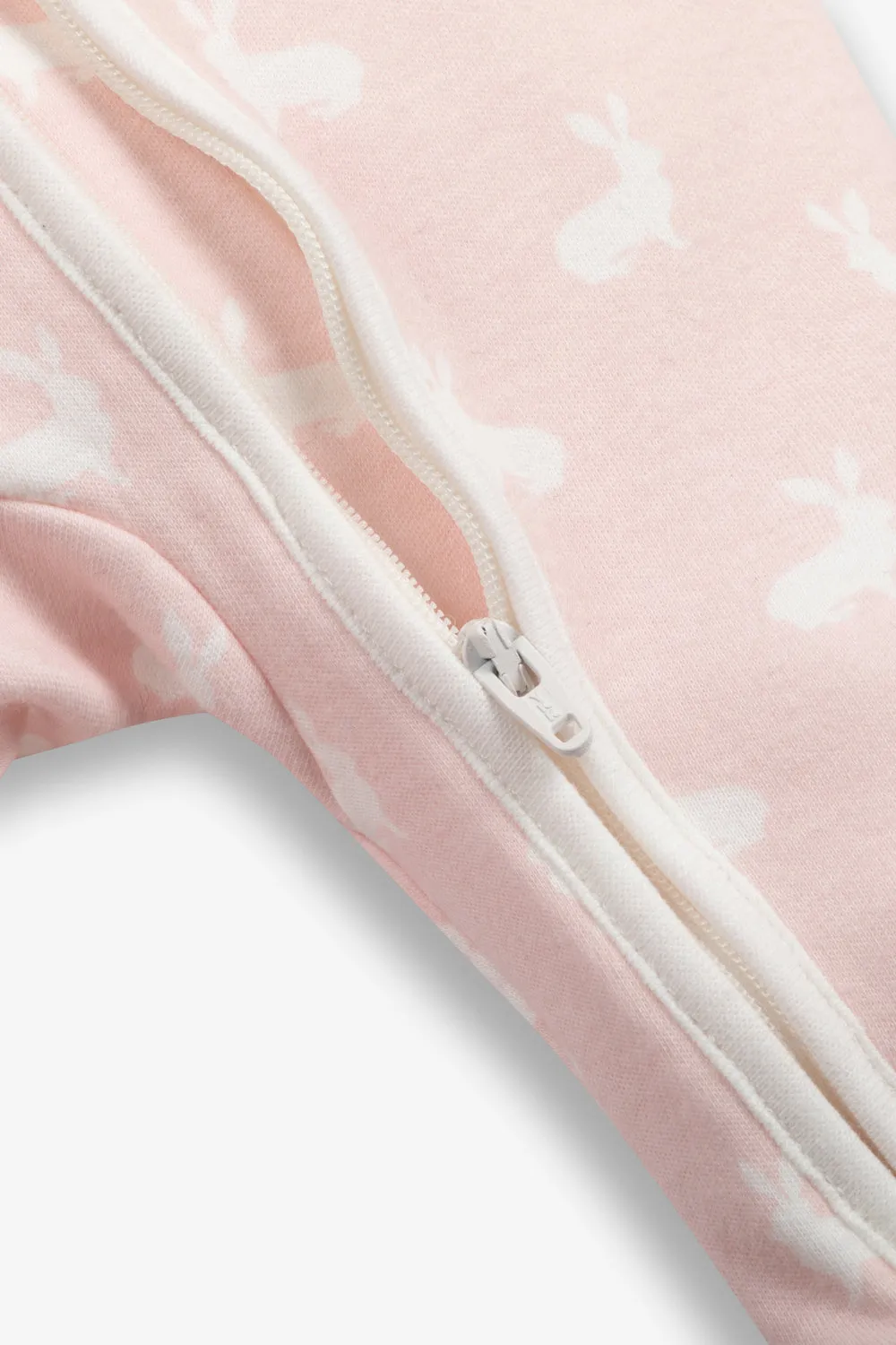 Sleepsuit/Onesie, rose pink hare print