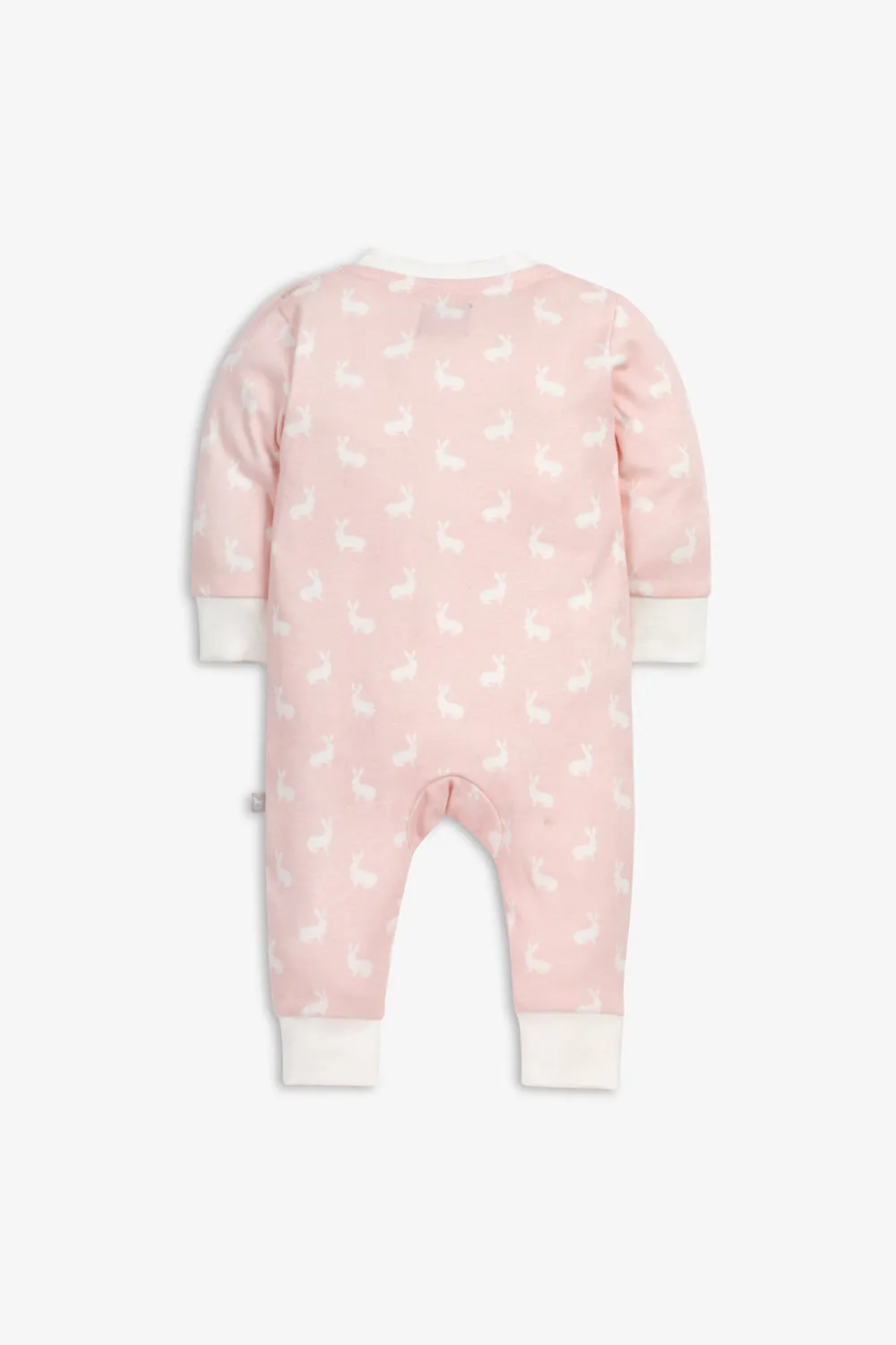 Sleepsuit/Onesie, rose pink hare print
