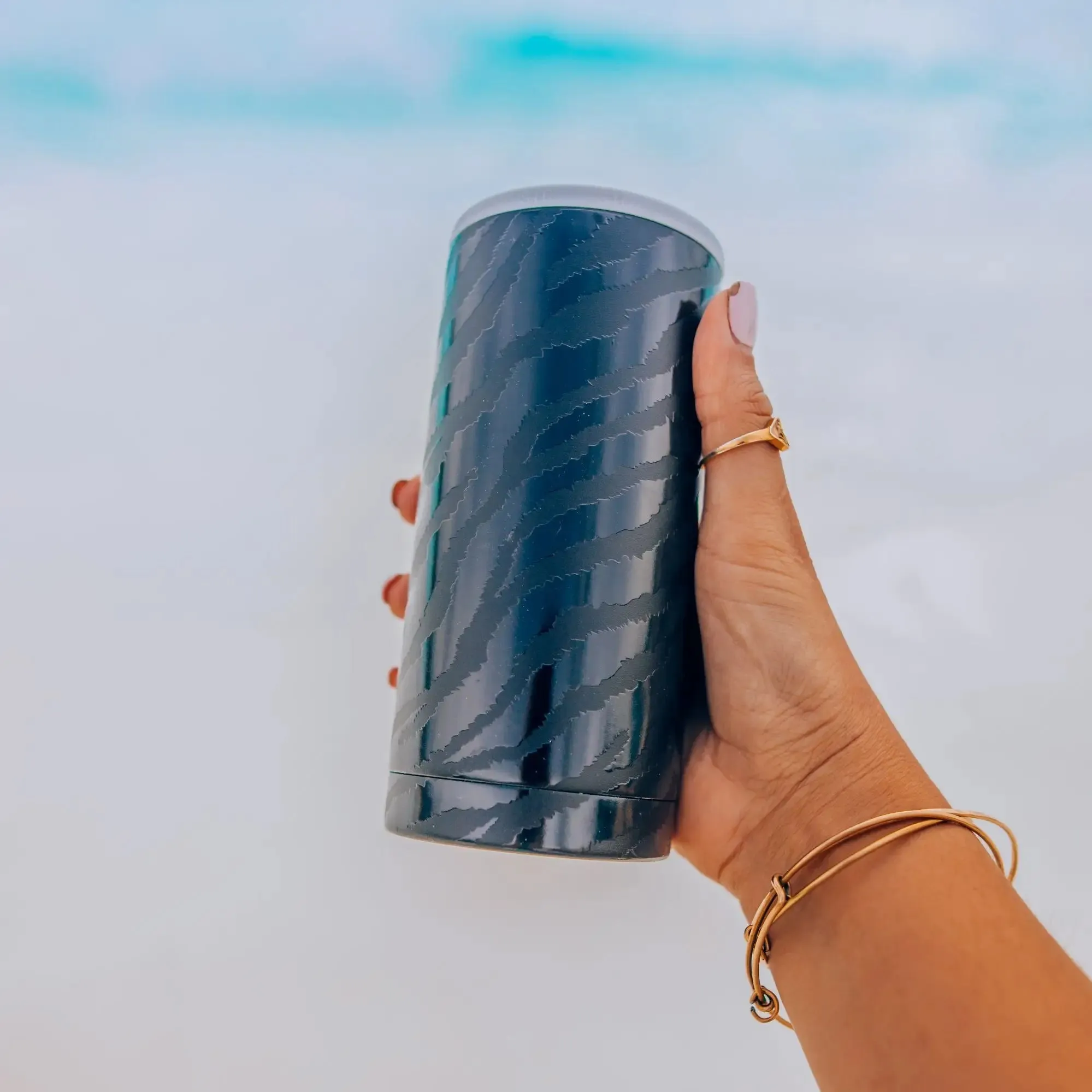 SLIM CAN KOOZIE 12oz {ZEBRA ECLIPSE}