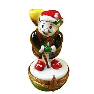 Small Laughing Snowman limoges box
