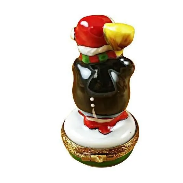Small Laughing Snowman limoges box