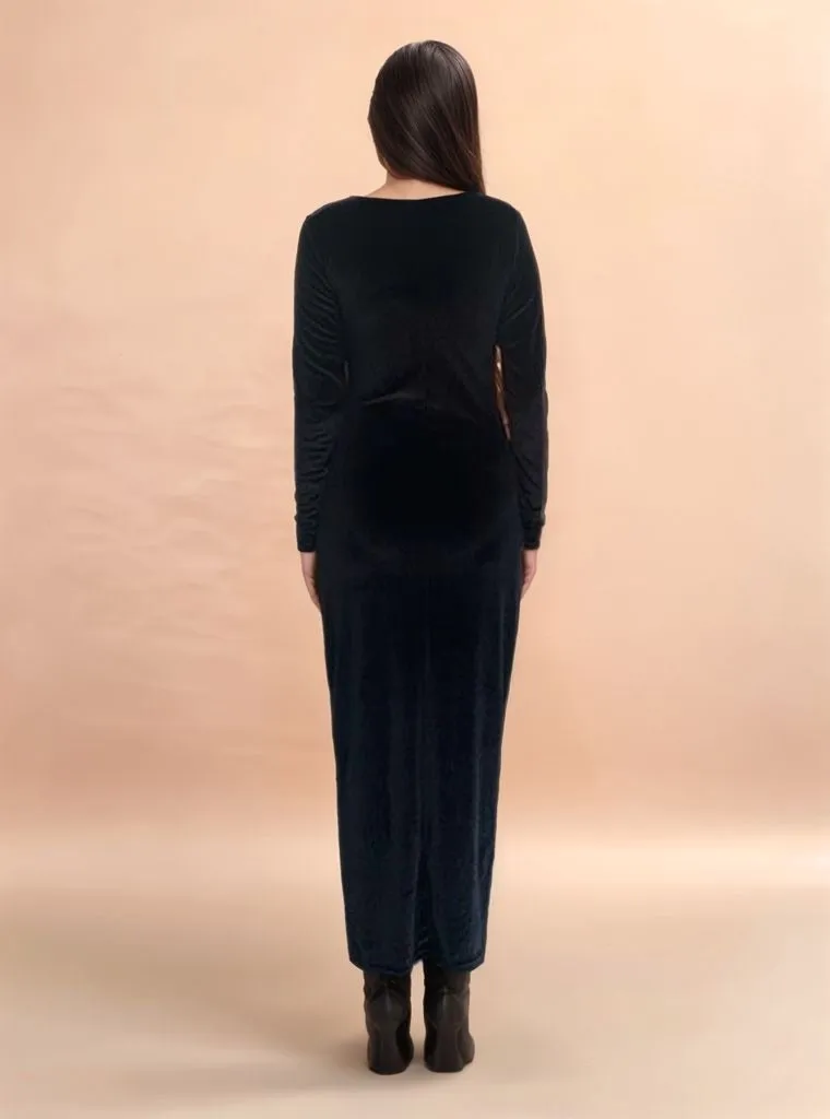 Solid Black Evening Dress