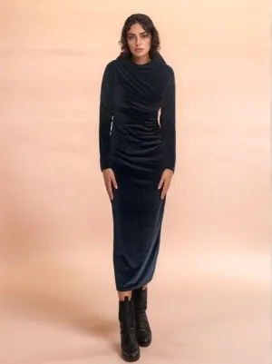 Solid Black Evening Dress