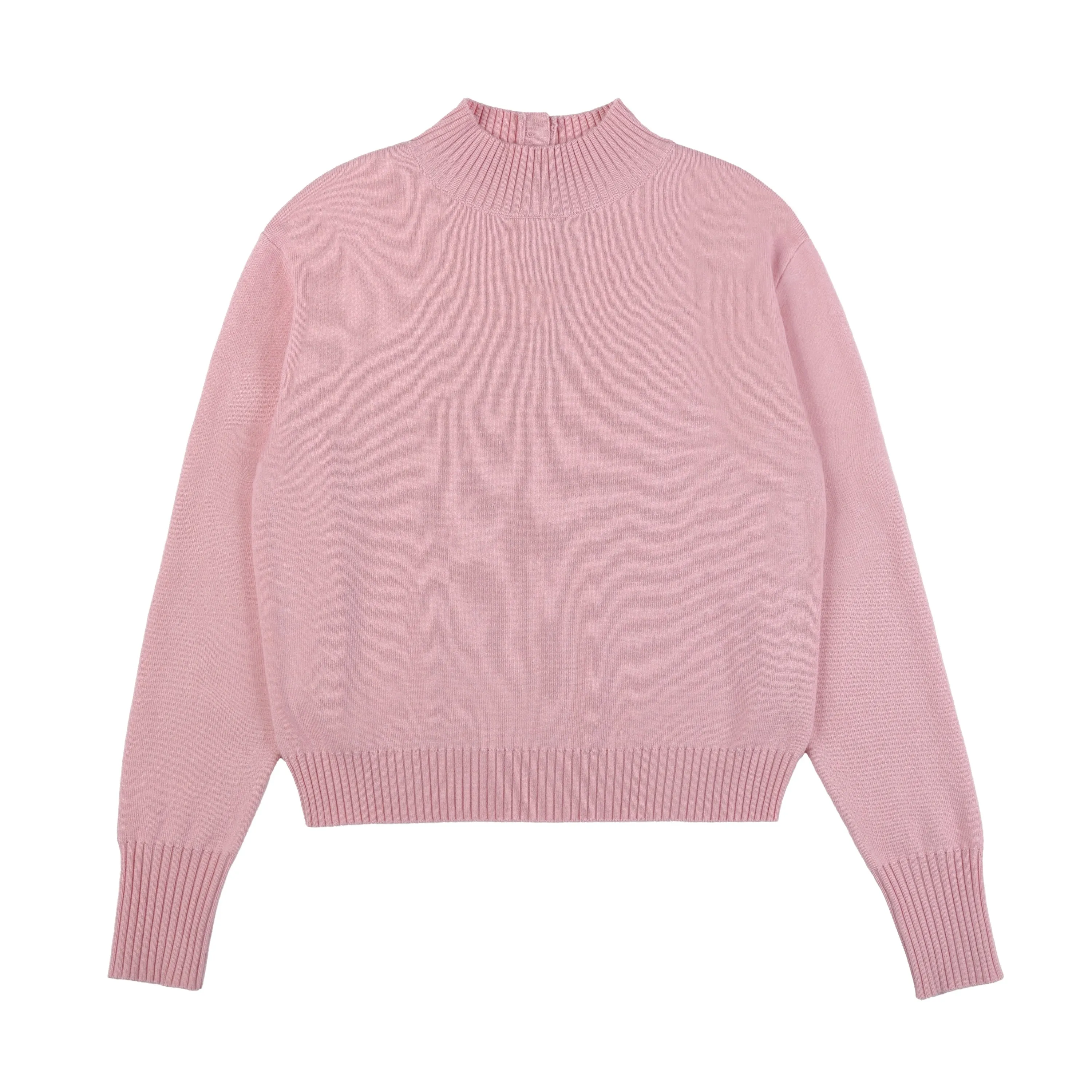 Solid Half Turtleneck Sweater