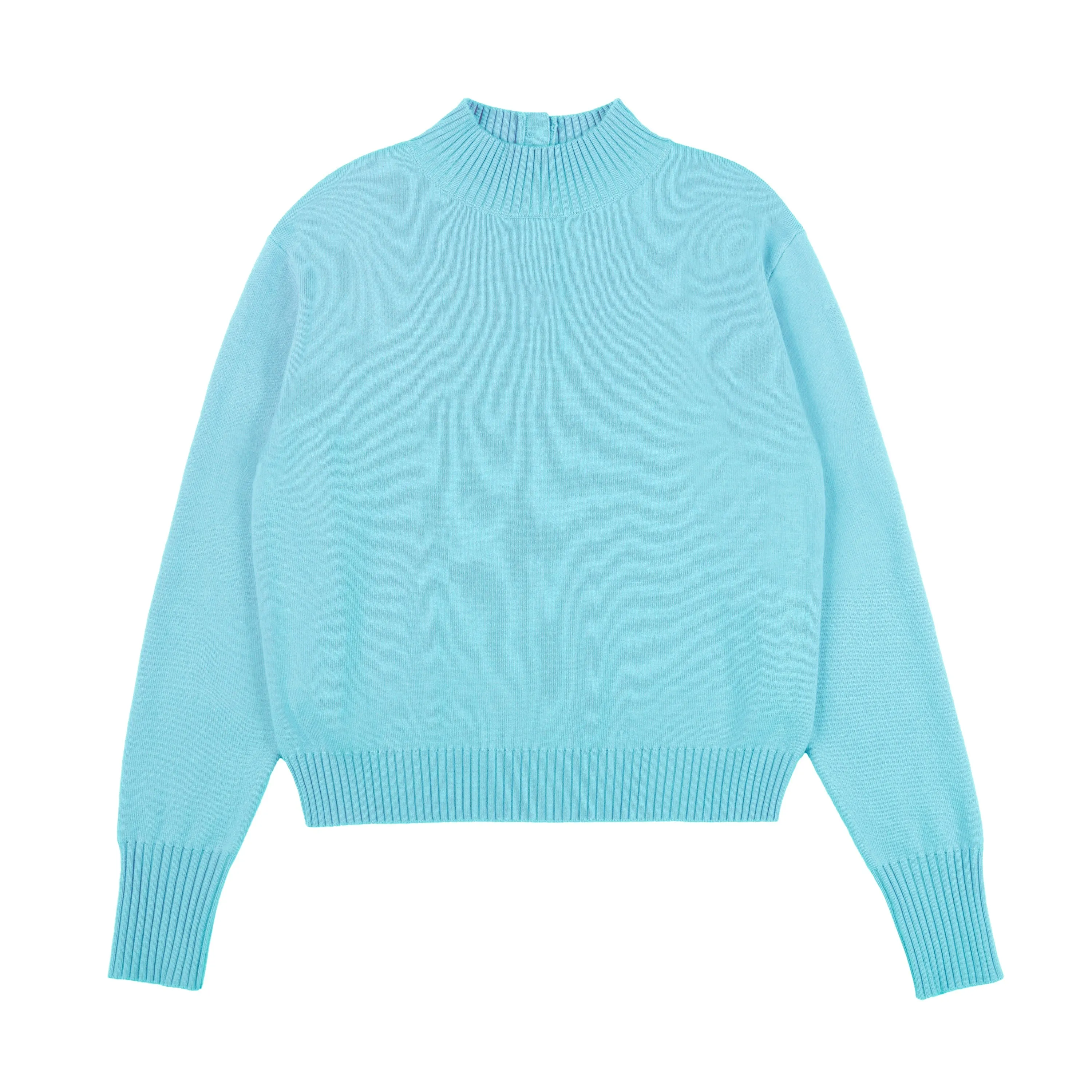 Solid Half Turtleneck Sweater