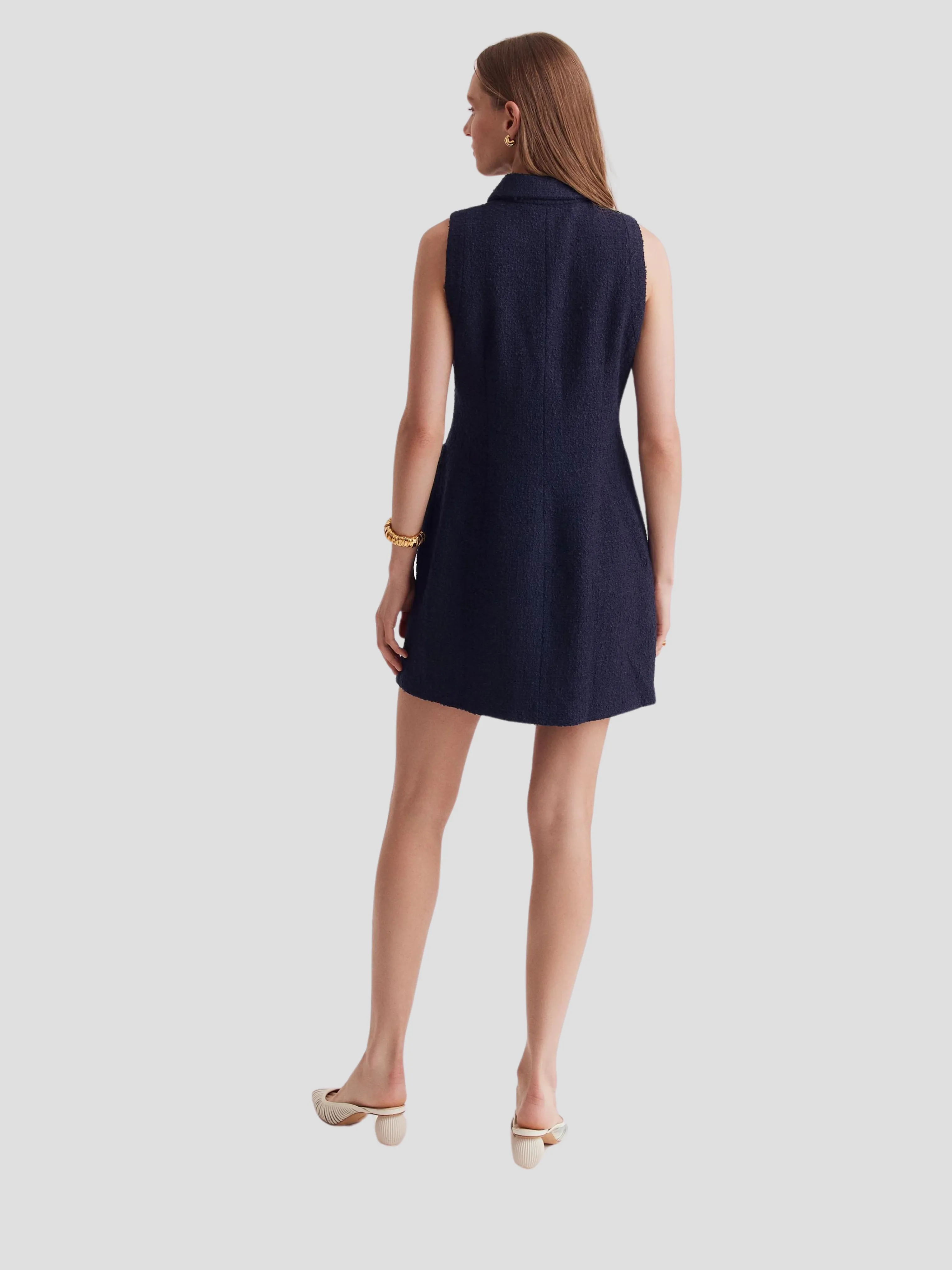 Sophia Sleeveless Mini Shirt Dress