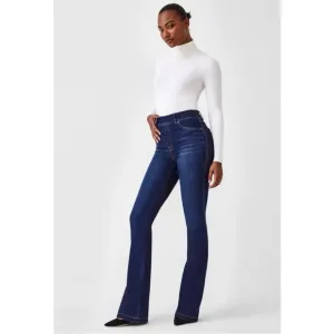 Spanx Flare Jeans - Midnight Dark Wash - Size Small