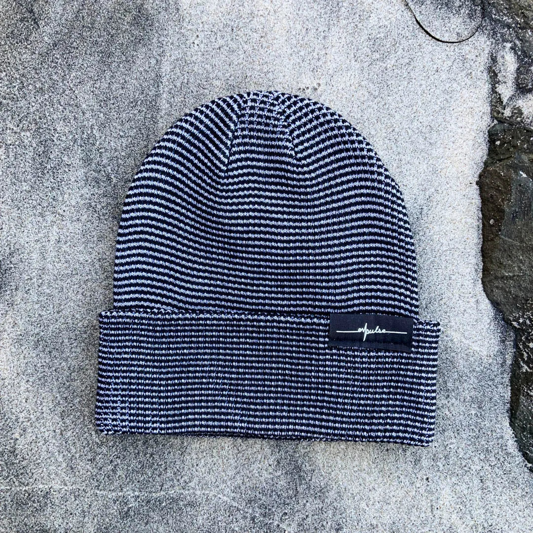 Striped Waffle Beanie