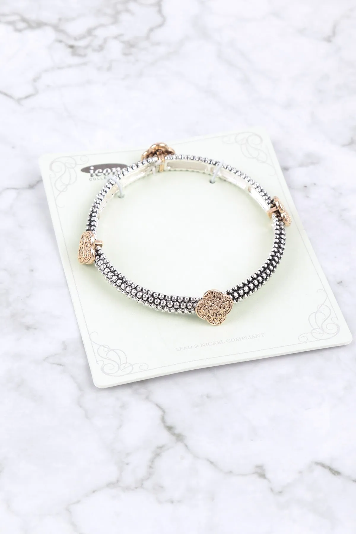 TAILORED STACKABLE BEAD CHARM BRACELET