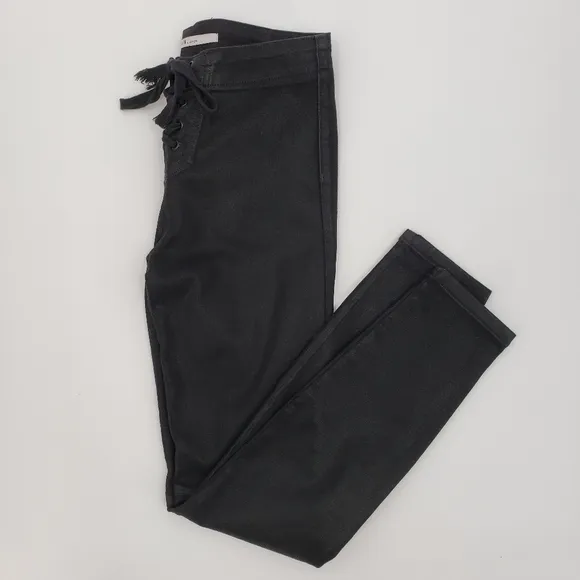 Taylor Hill by Joe's Jeans Black Coated Skinny Ankle Jeans