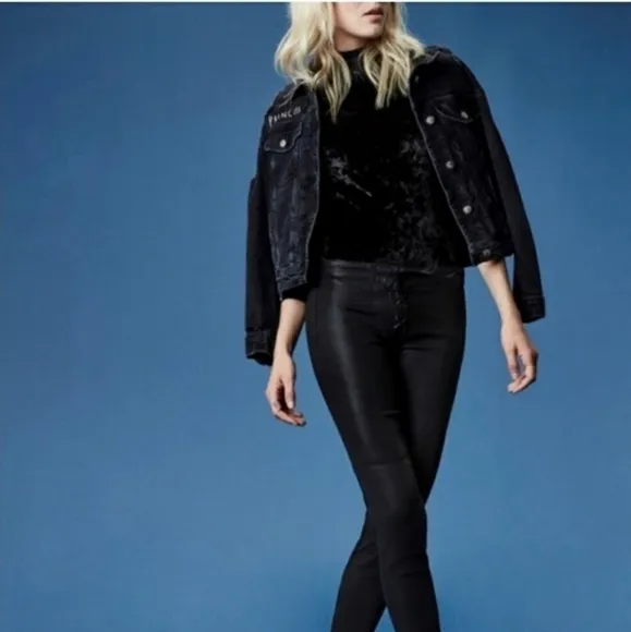 Taylor Hill by Joe's Jeans Black Coated Skinny Ankle Jeans