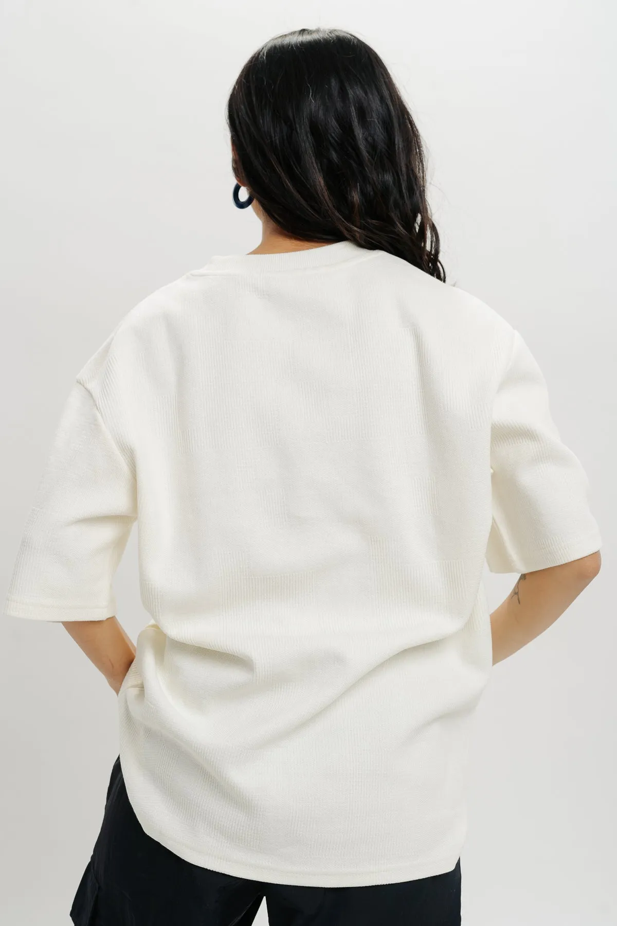 Textured Crew Neck T-Shirt