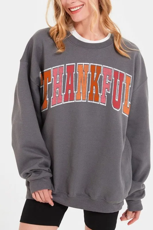 Thankful Graphic Fleece Sweatshirts