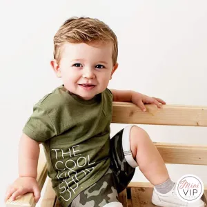 The Cool Kid just showed up khaki t-shirt