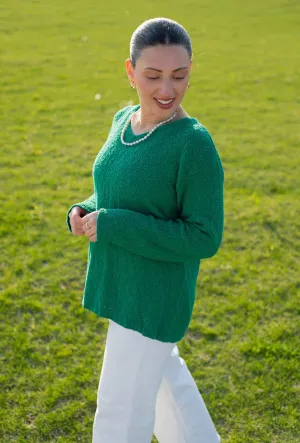 The Ultimate Cotton Sweater - Seed Stitch V Neck