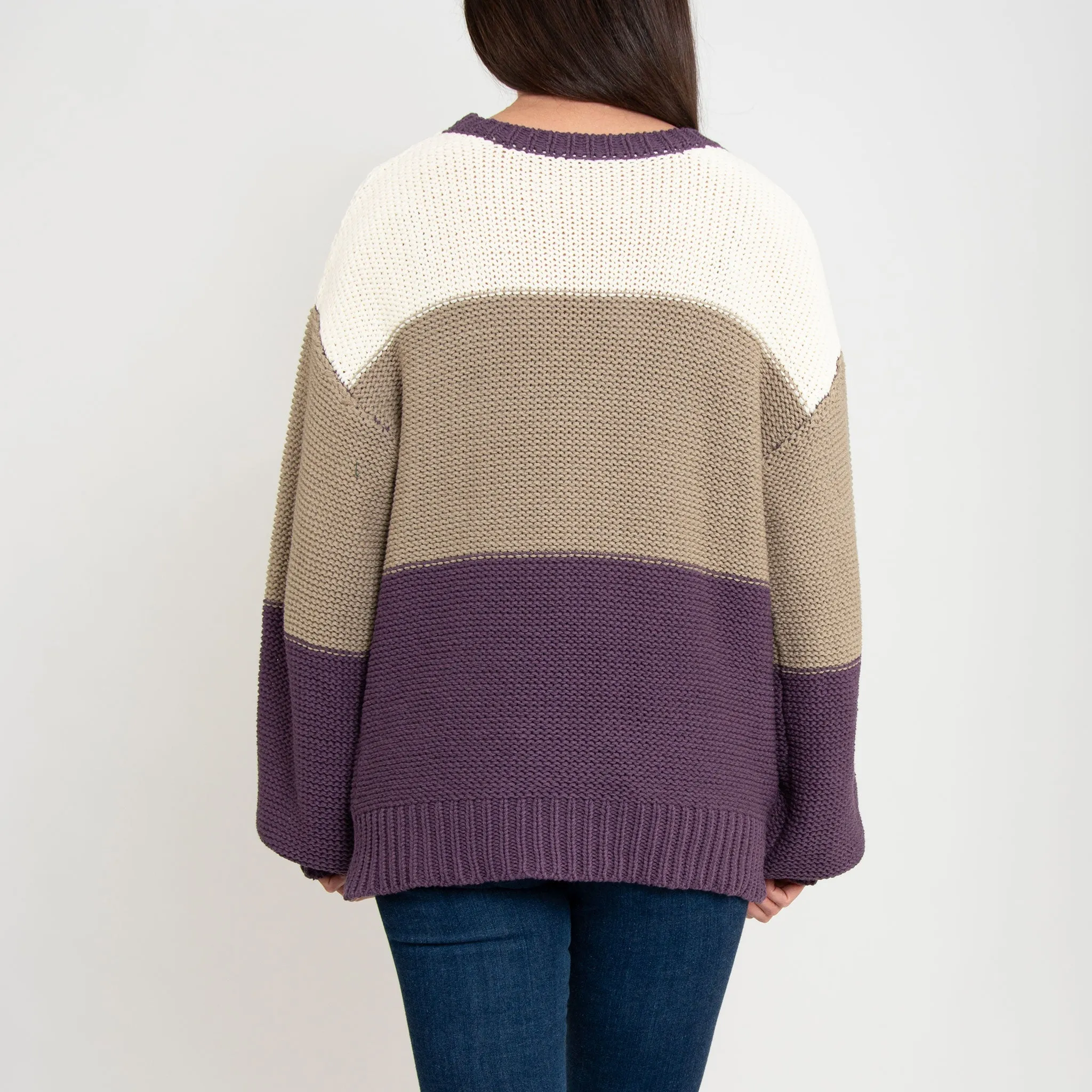 Tierra Color Block Chunky Sweater