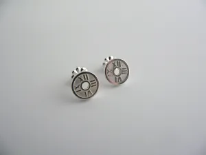 Tiffany & Co Atlas Circle Earrings Round Studs Gift Love Classic Statement Piece