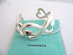 Tiffany & Co Double Loving Heart Cuff Bangle Bracelet Gift Love Silver Picasso