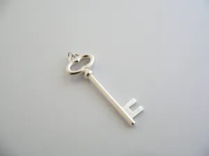 Tiffany & Co Large Oval Key Pendant Silver Vintage Charm for Necklace Love Gift