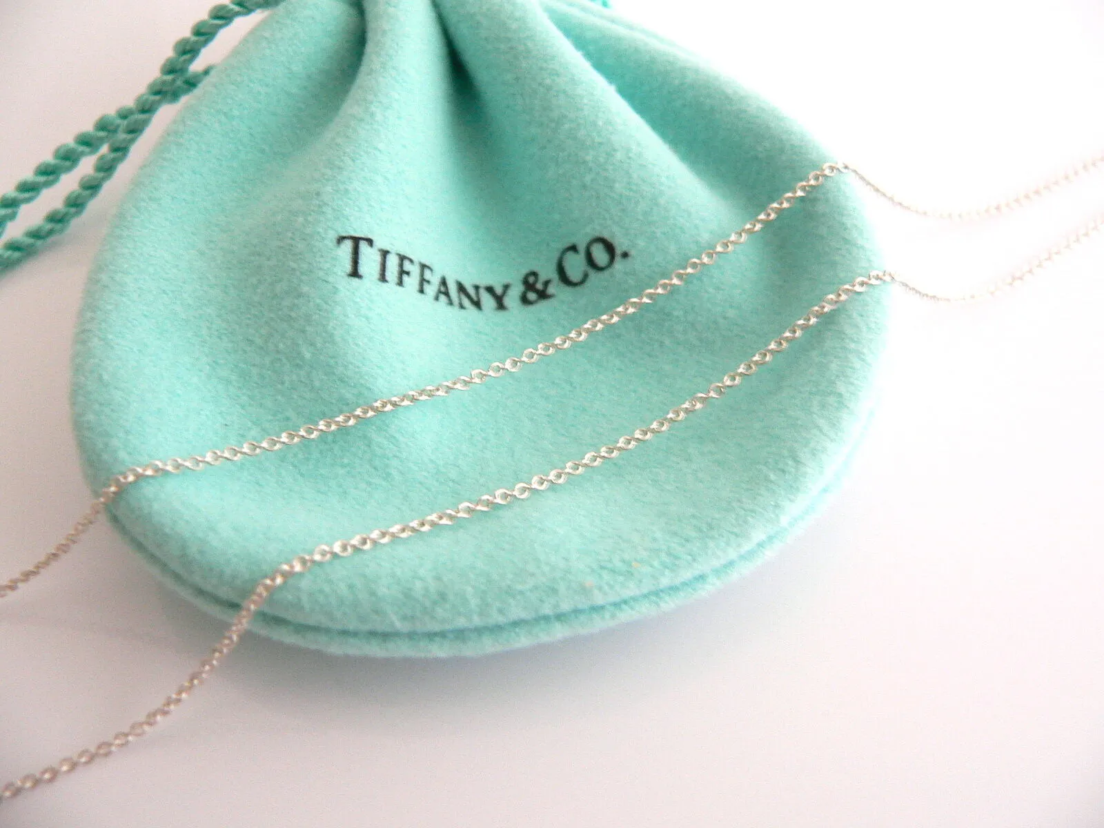 Tiffany & Co Silver 18K Rose Gold Return Two Hearts Necklace Pendant Love Gift 17 Inch Longer Chain