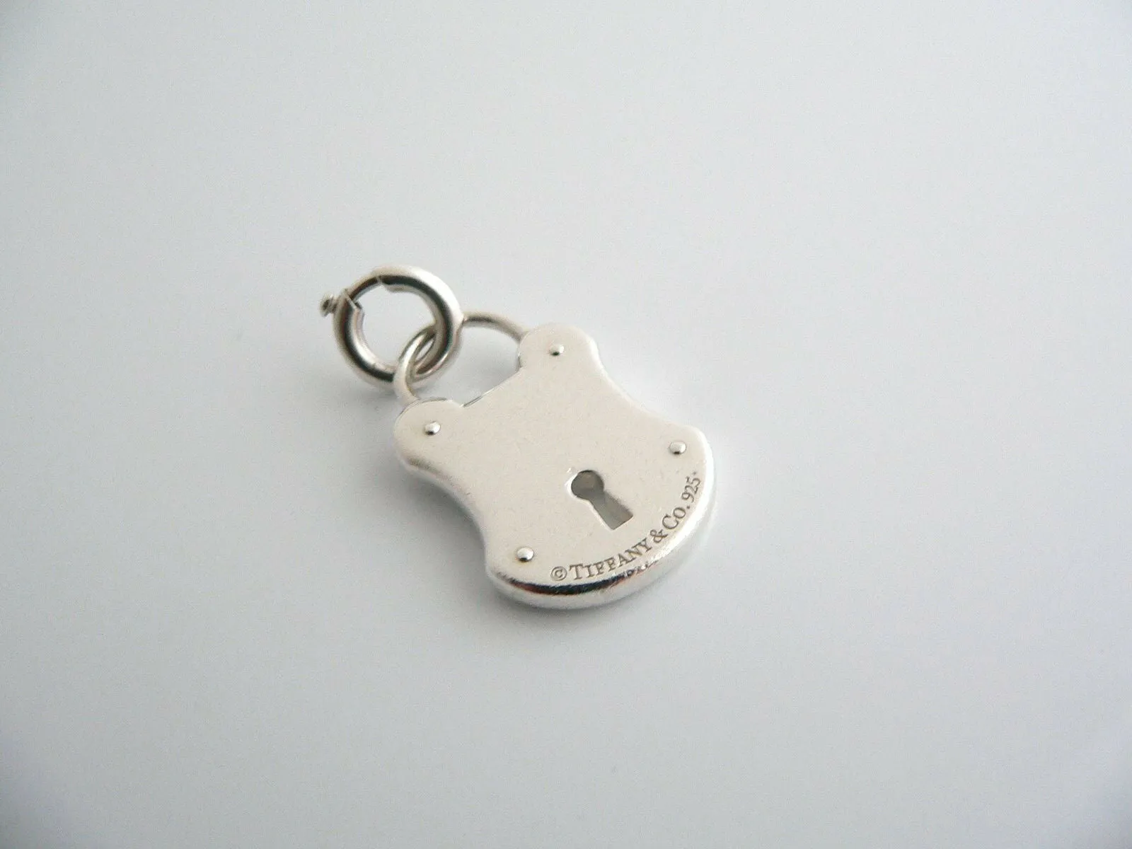 Tiffany & Co Silver Large Locks Key Hole Charm Pendant Clasp 4 Necklace Bracelet