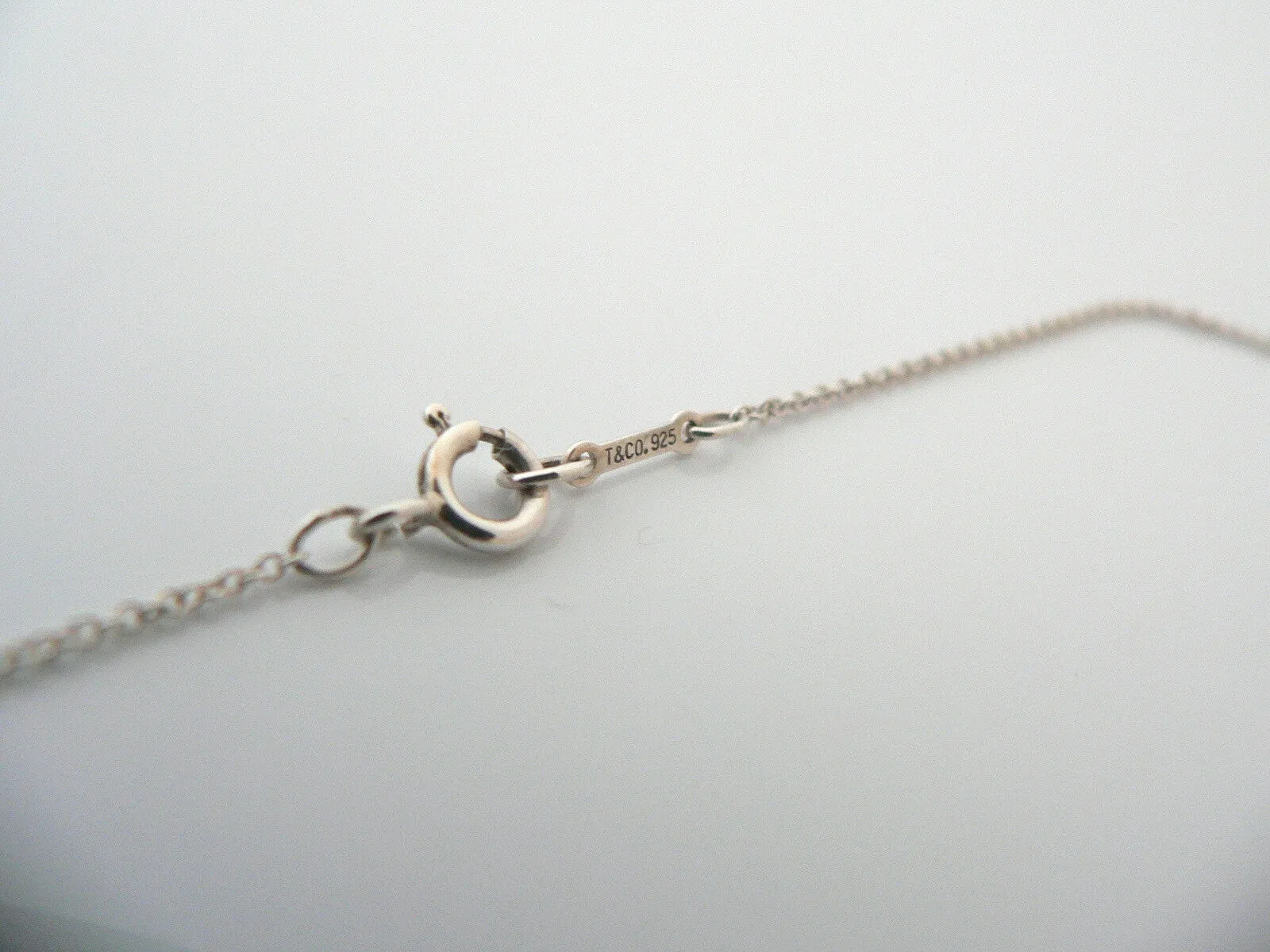 Tiffany & Co Silver Picasso Disc Necklace Pendant 19 Inch Eternal Circle Gift