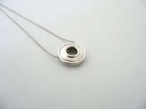 Tiffany & Co Silver Picasso Disc Necklace Pendant 19 Inch Eternal Circle Gift