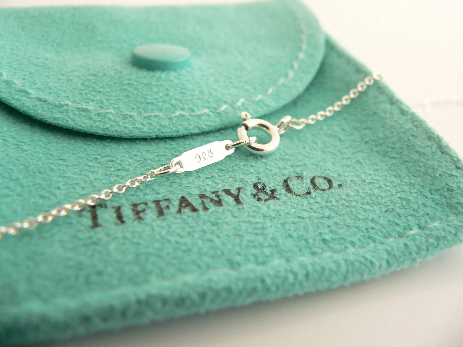 Tiffany & Co Silver Triple Stars Necklace Pendant 17.6 inch Chain Gift Pouch