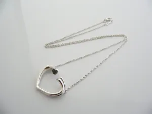 Tiffany & Co Tenderness Heart Necklace Pendant Charm Chain Picasso Large 17 Inch