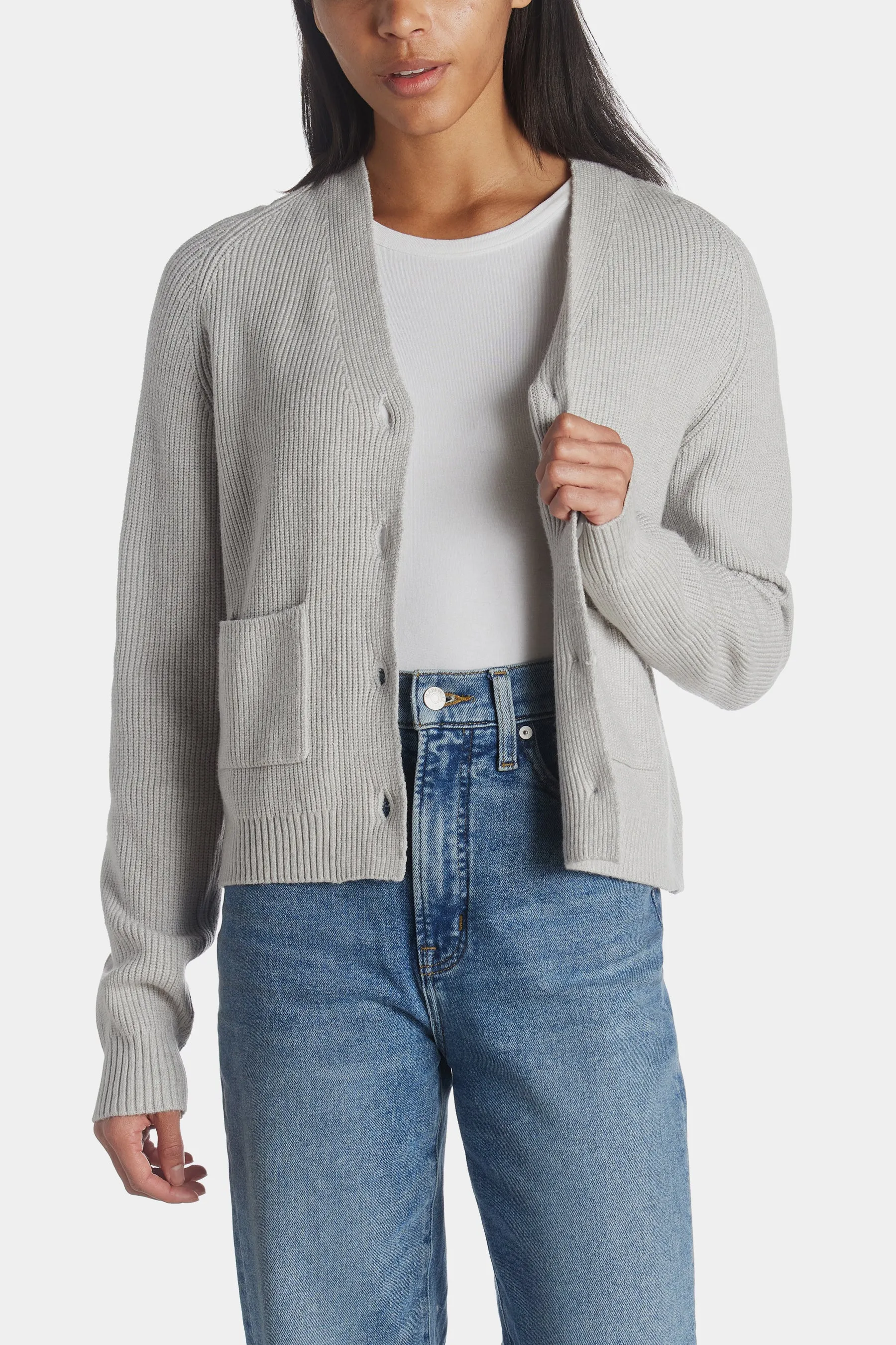 V-Neck Short Cardigan