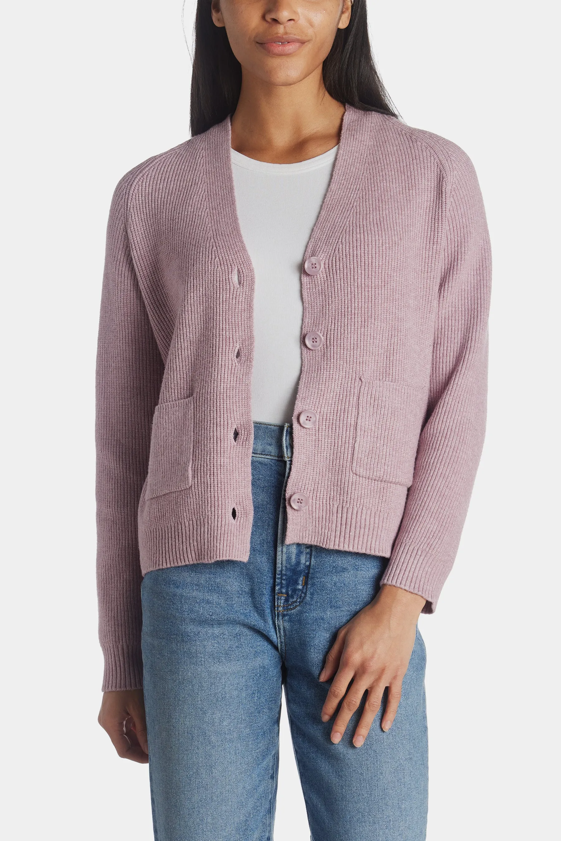 V-Neck Short Cardigan