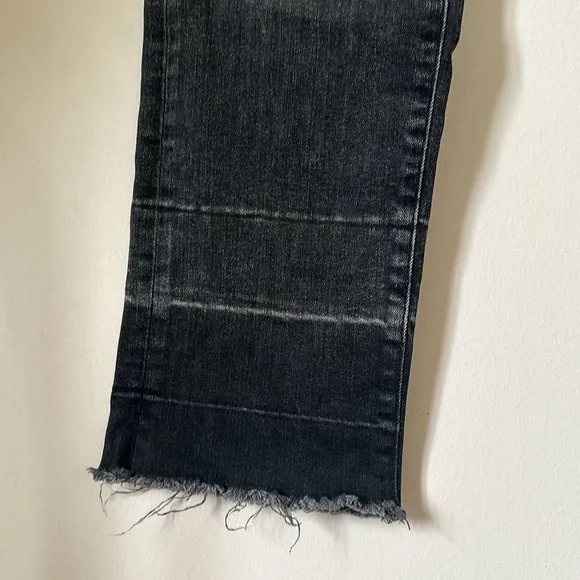 Veronica Beard Ryleigh Distressed High-Rise Straight-Leg Jeans Size 28/6