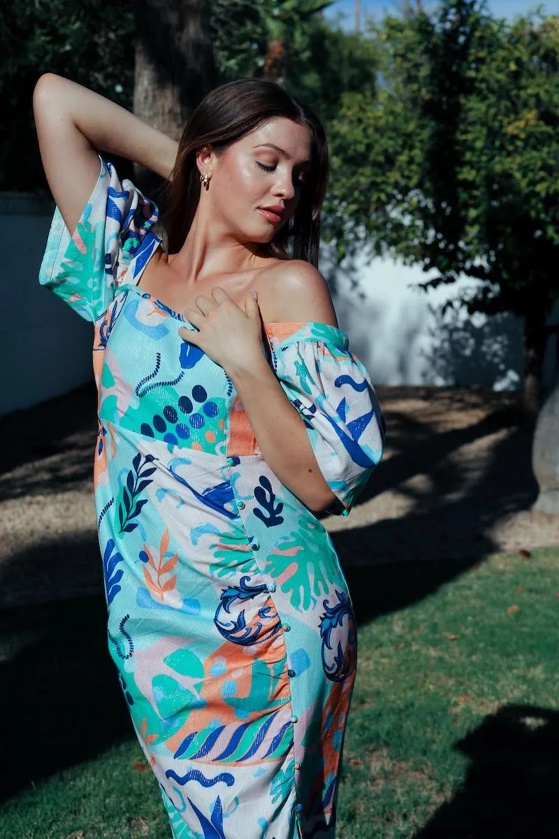 Vienna Printed Midi Dress