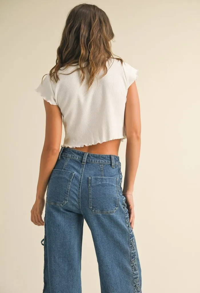 Waffle Top-Ivory