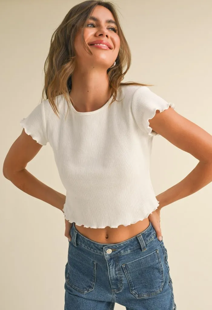 Waffle Top-Ivory