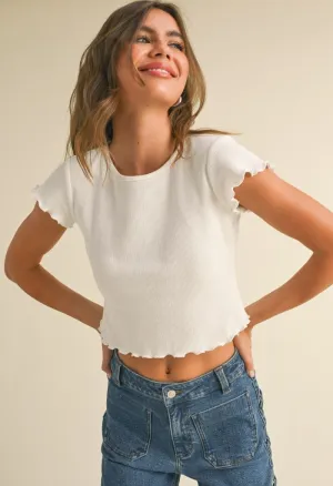 Waffle Top-Ivory