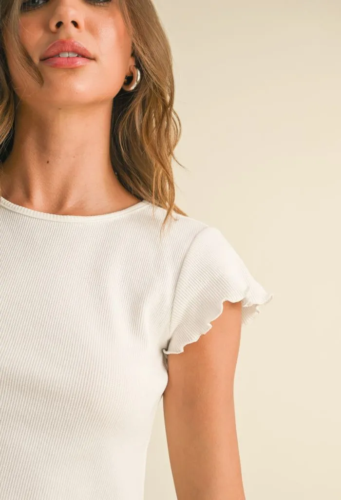 Waffle Top-Ivory