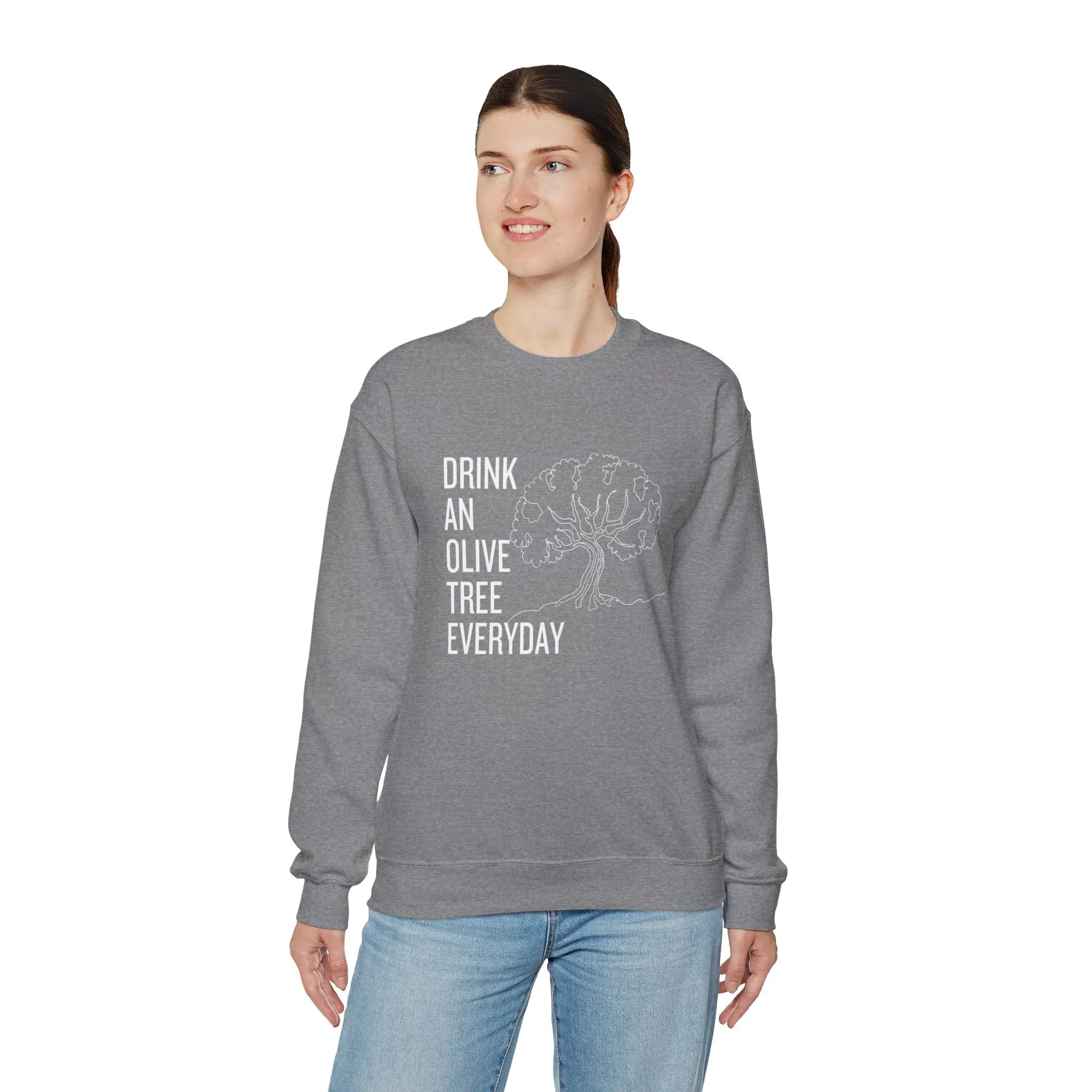 Water in skincare / waterless beauty / drink an olive tree / Unisex Heavy Blend™ Crewneck Sweatshirt