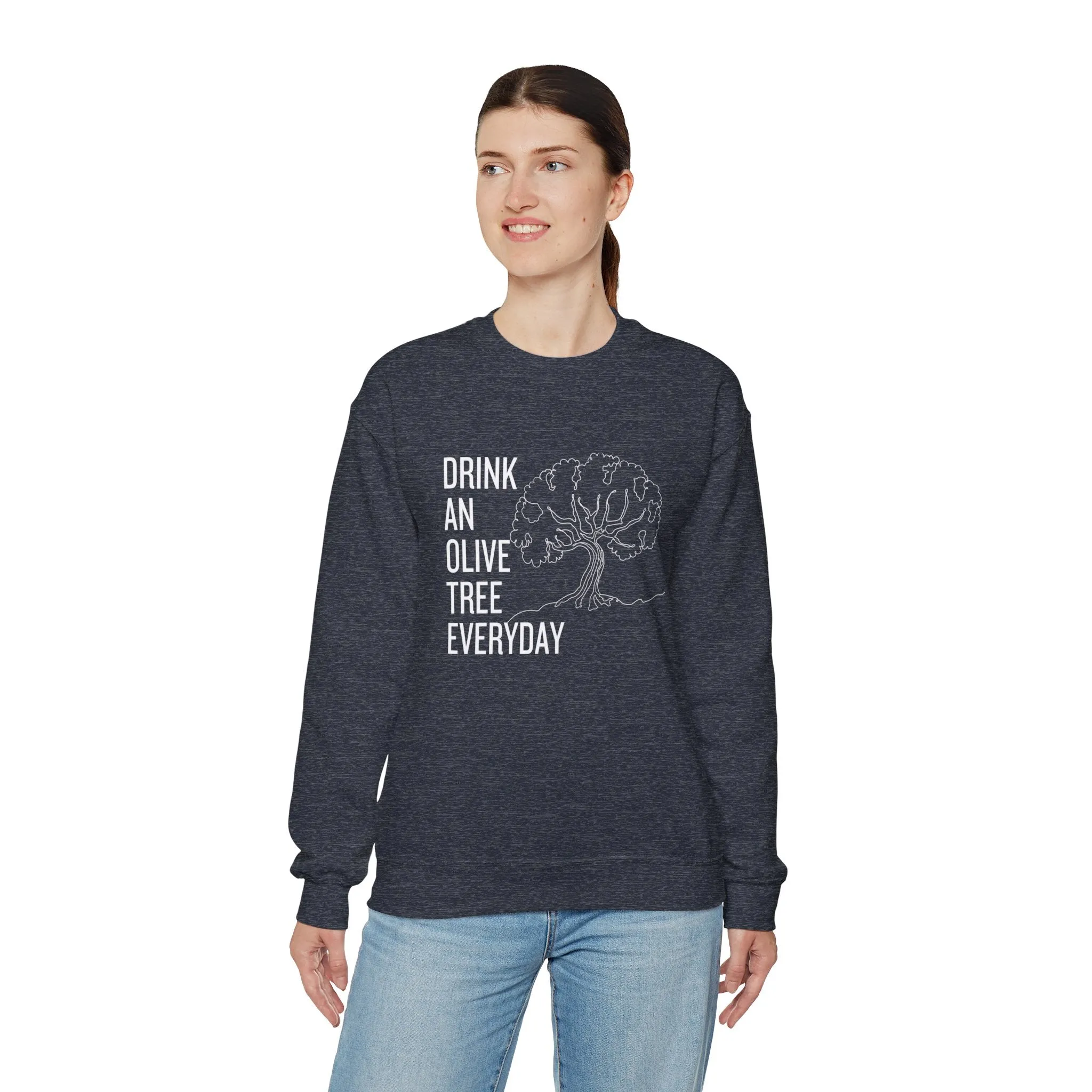 Water in skincare / waterless beauty / drink an olive tree / Unisex Heavy Blend™ Crewneck Sweatshirt