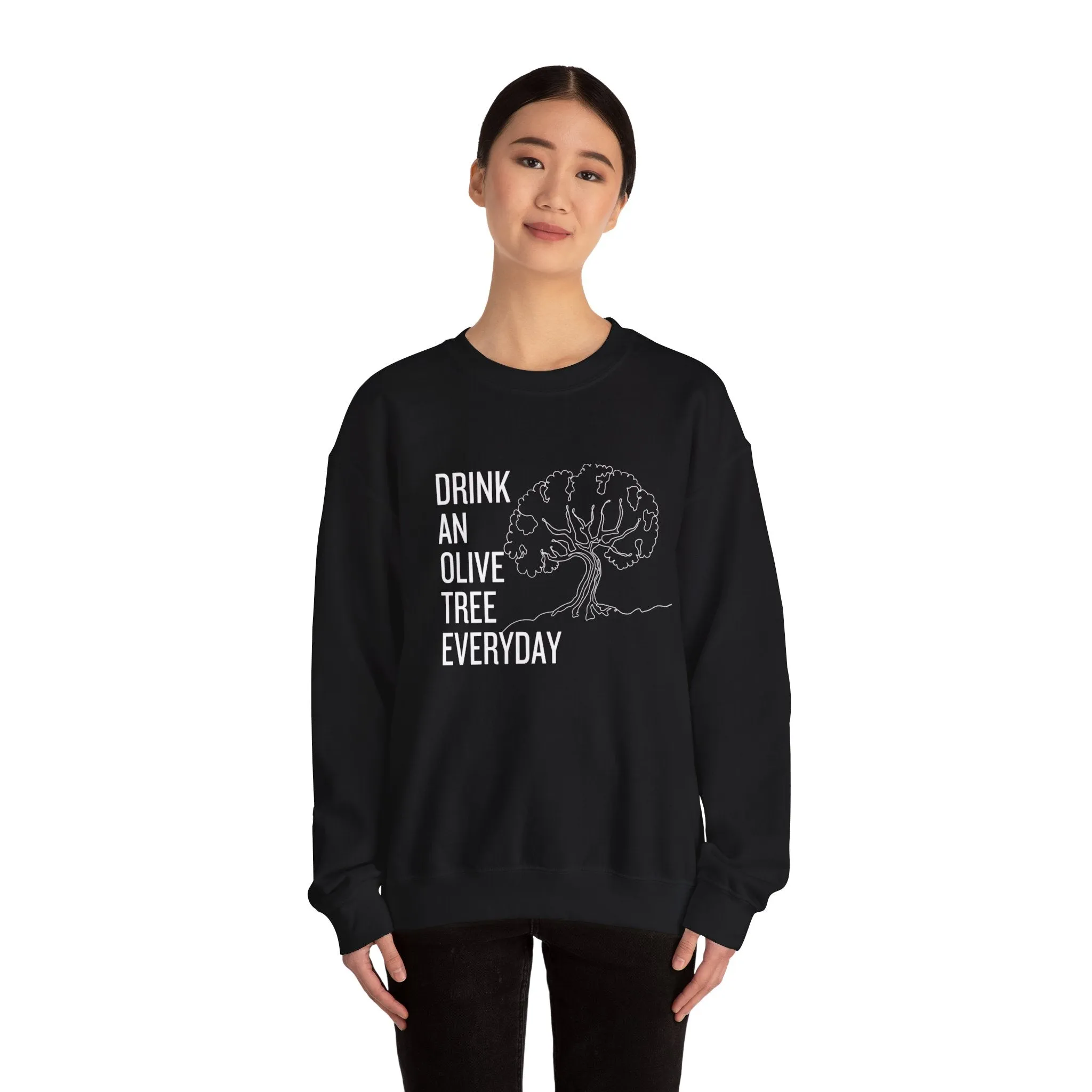 Water in skincare / waterless beauty / drink an olive tree / Unisex Heavy Blend™ Crewneck Sweatshirt