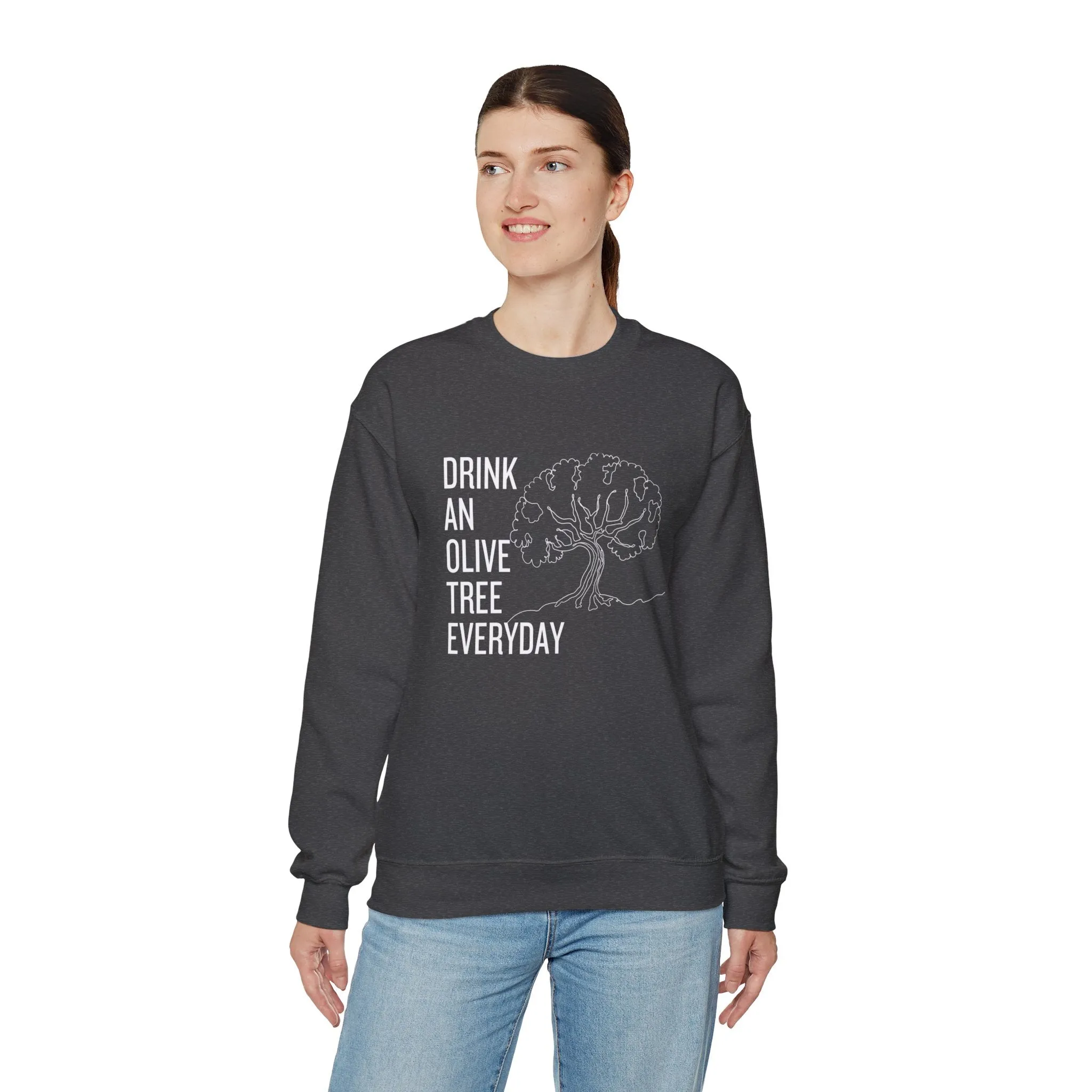 Water in skincare / waterless beauty / drink an olive tree / Unisex Heavy Blend™ Crewneck Sweatshirt