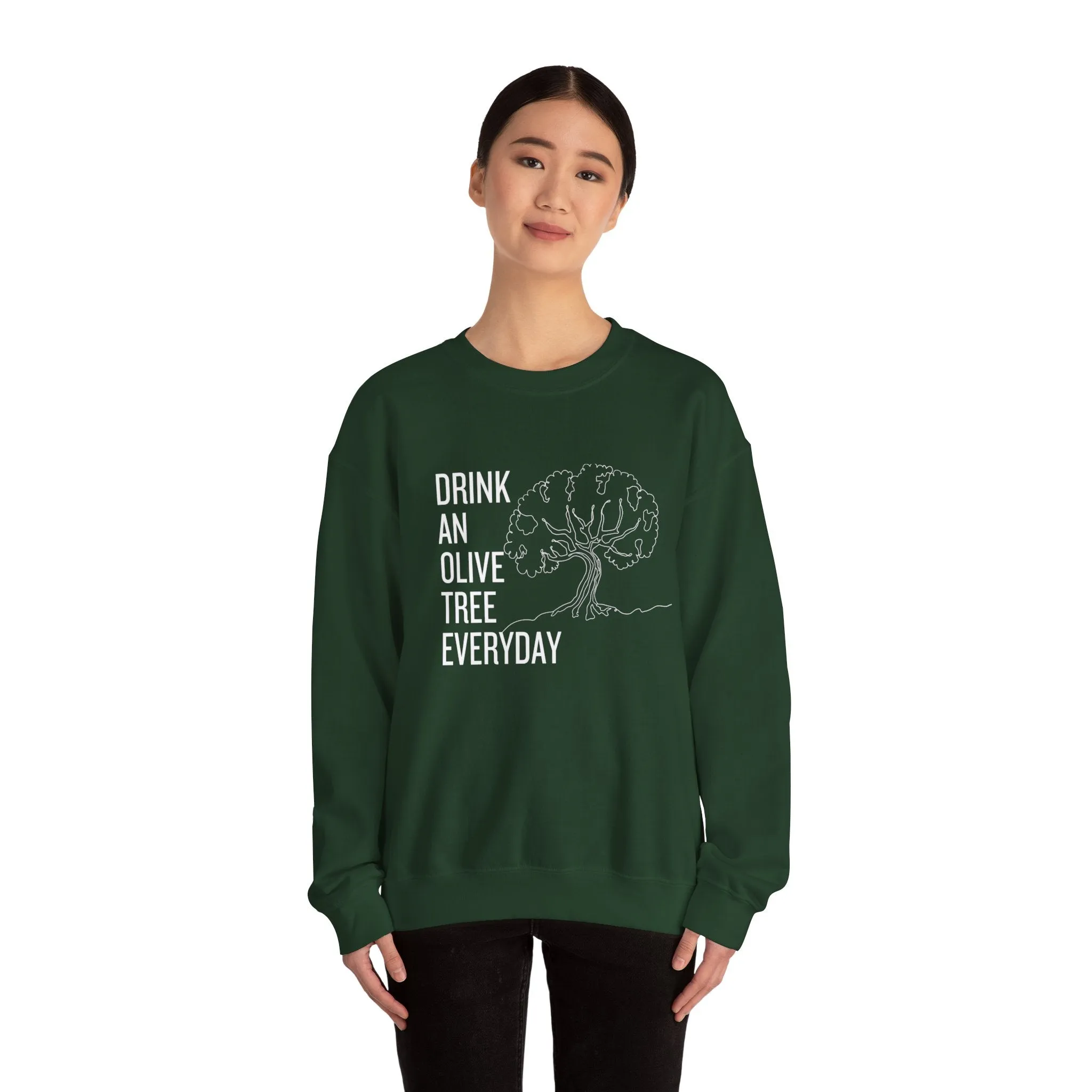 Water in skincare / waterless beauty / drink an olive tree / Unisex Heavy Blend™ Crewneck Sweatshirt
