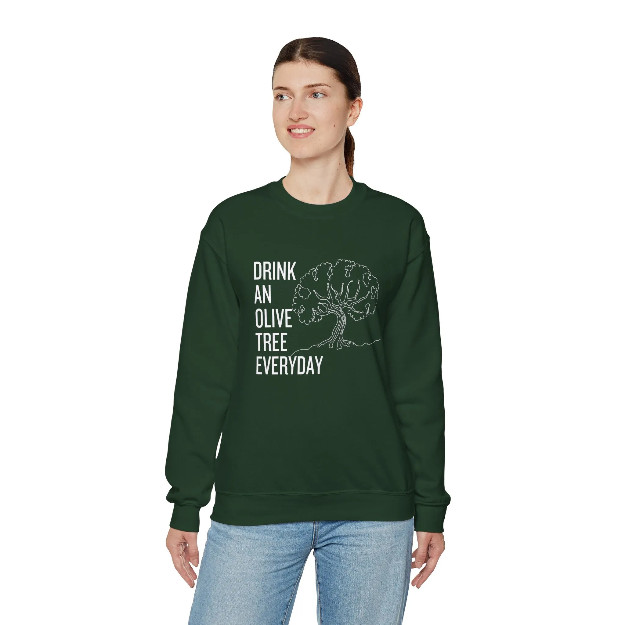 Water in skincare / waterless beauty / drink an olive tree / Unisex Heavy Blend™ Crewneck Sweatshirt