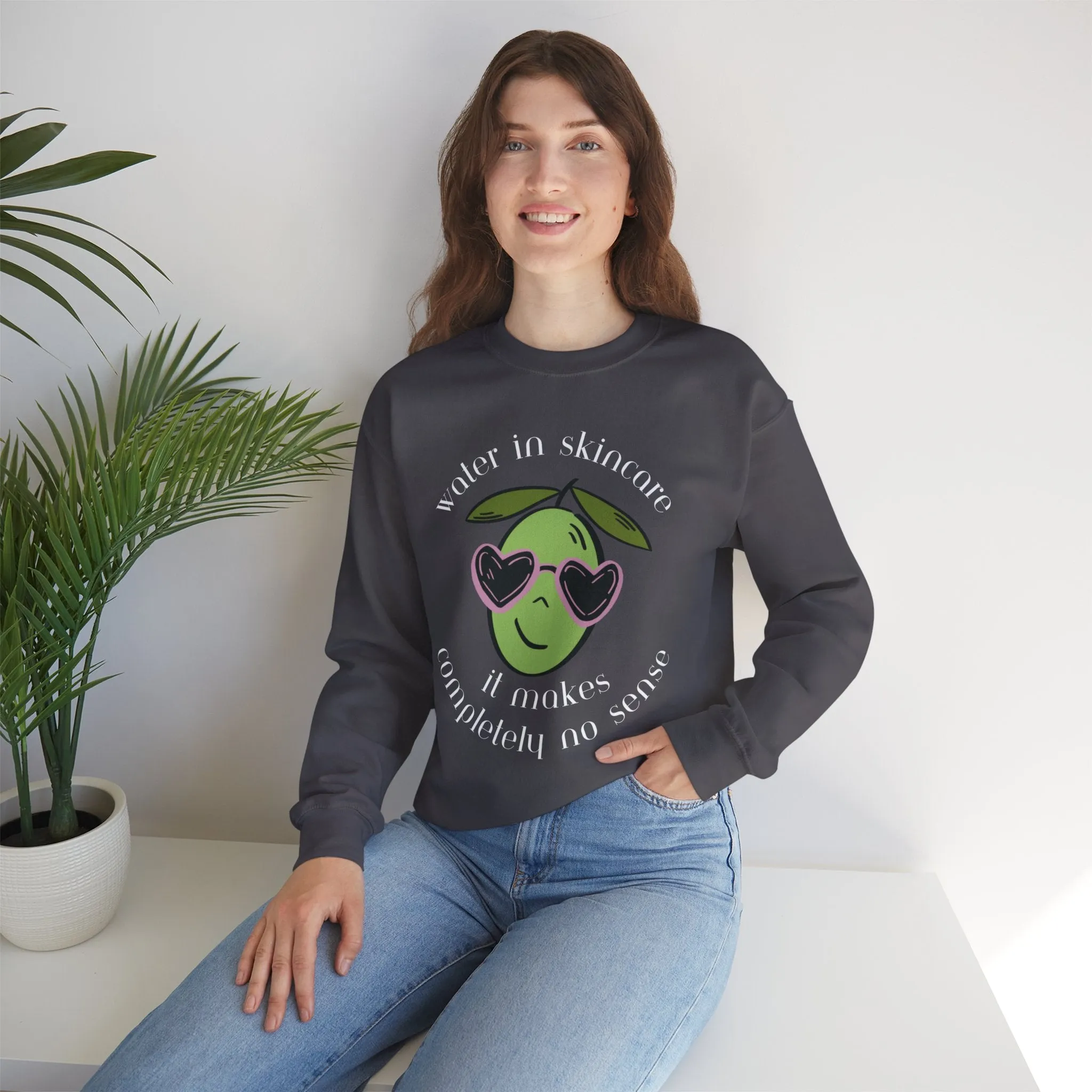 Water in skincare / waterless beauty / olive tree / Unisex Heavy Blend™ Crewneck Sweatshirt