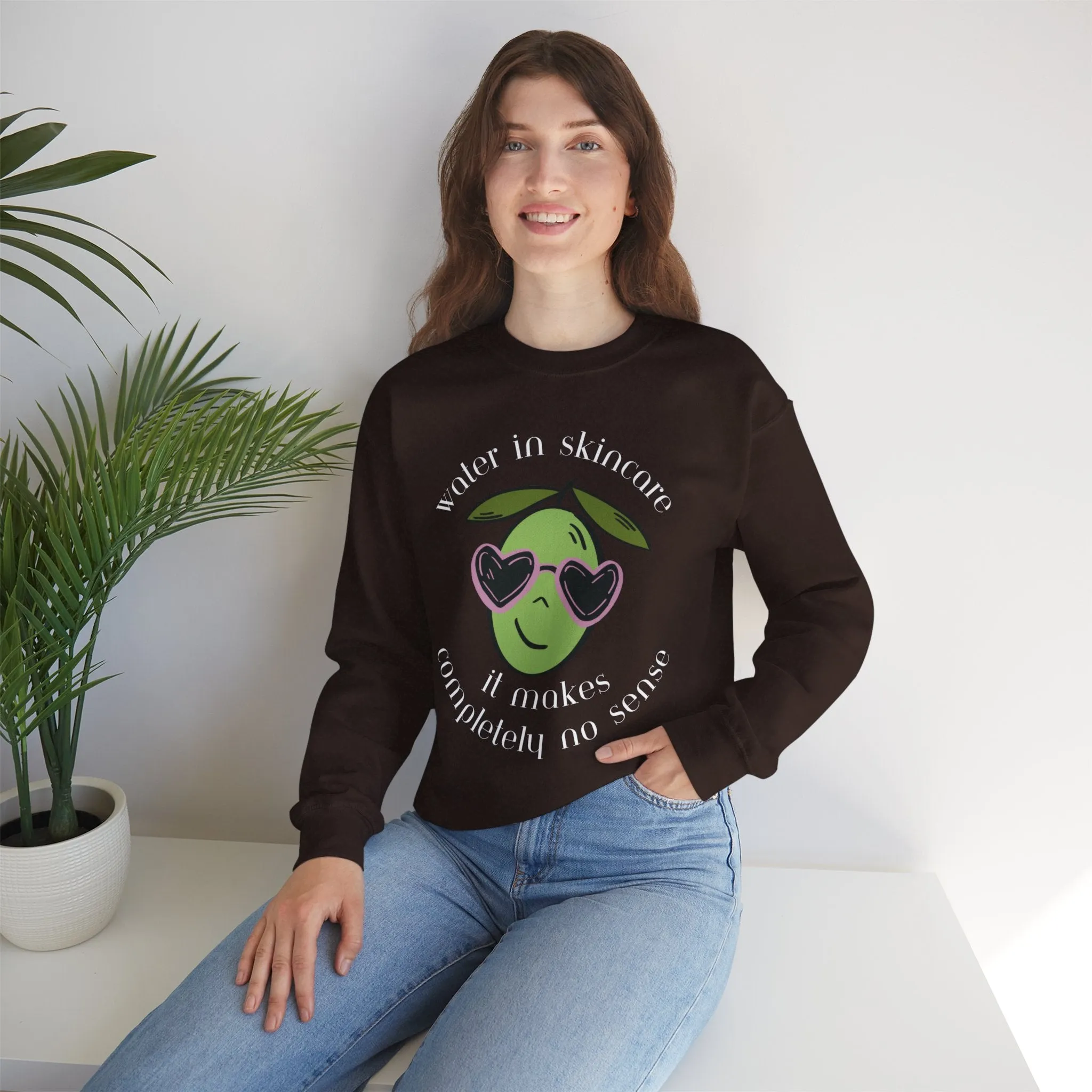 Water in skincare / waterless beauty / olive tree / Unisex Heavy Blend™ Crewneck Sweatshirt