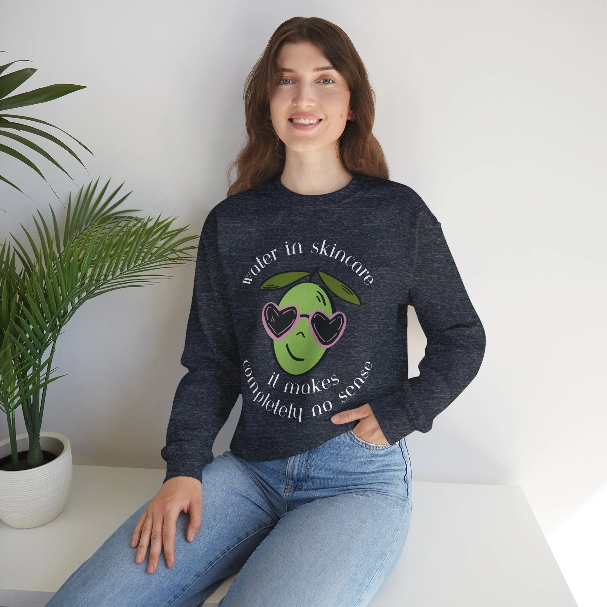 Water in skincare / waterless beauty / olive tree / Unisex Heavy Blend™ Crewneck Sweatshirt